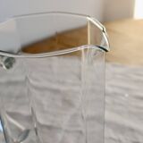 Vintage octagonal clear glass pitcher