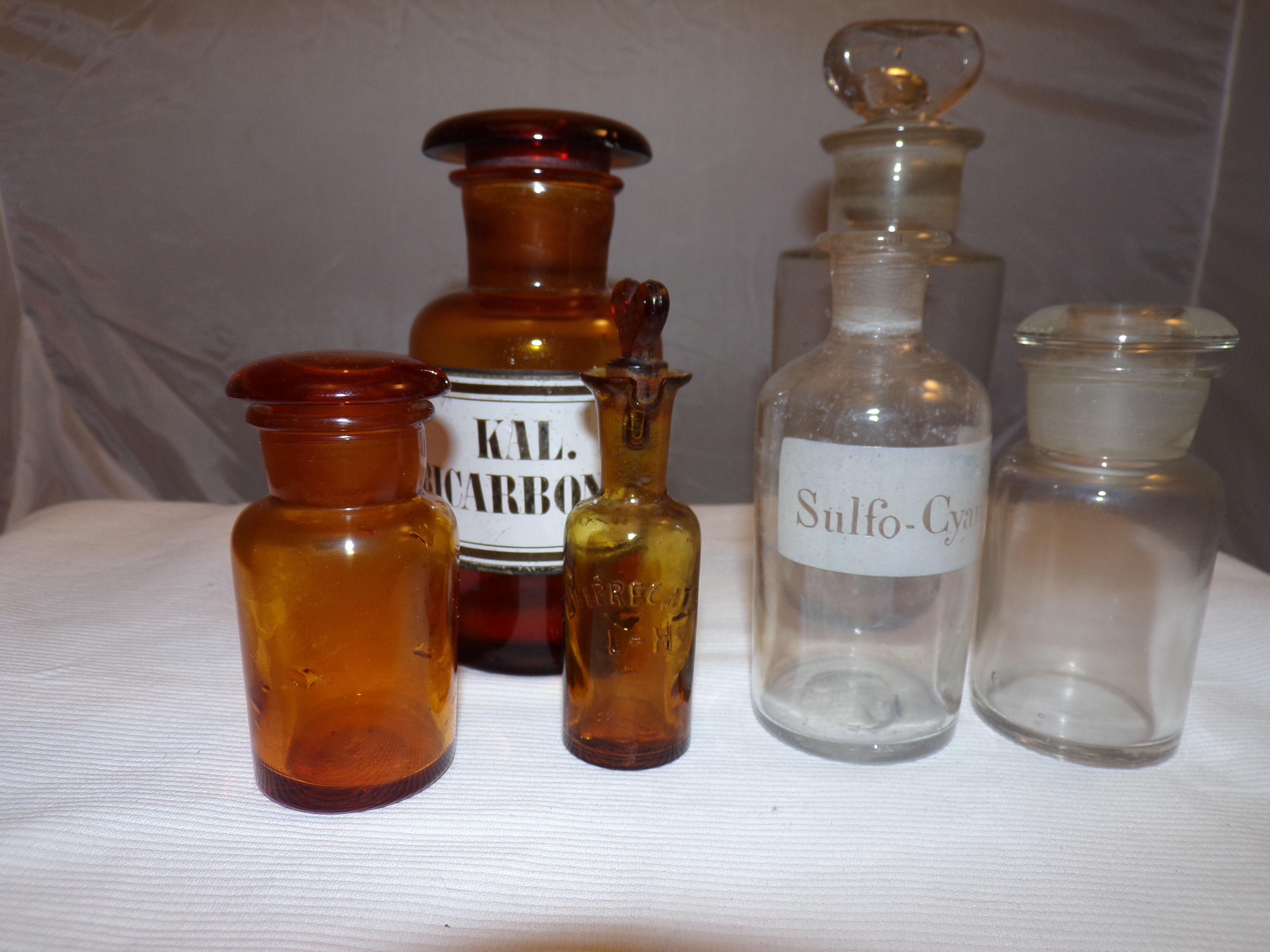 Former pharmacy bottles