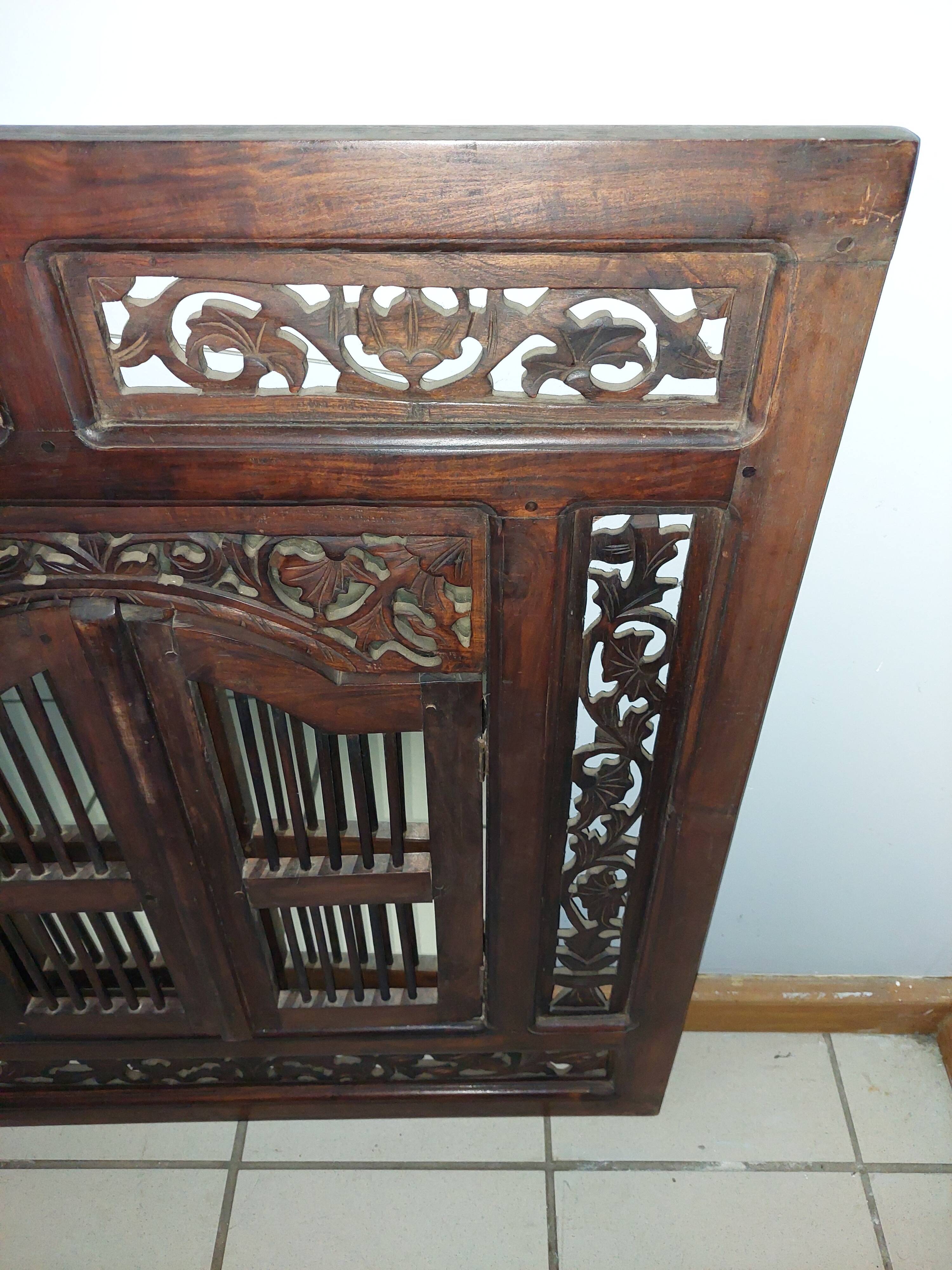 Mirror with shutters carved Indonesian