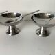 Coupes à glace et plateau en inox vintage