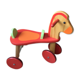 Carrier wooden horse for the little ones