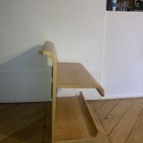 2 tables de chevet en bois massif courbé, 1970