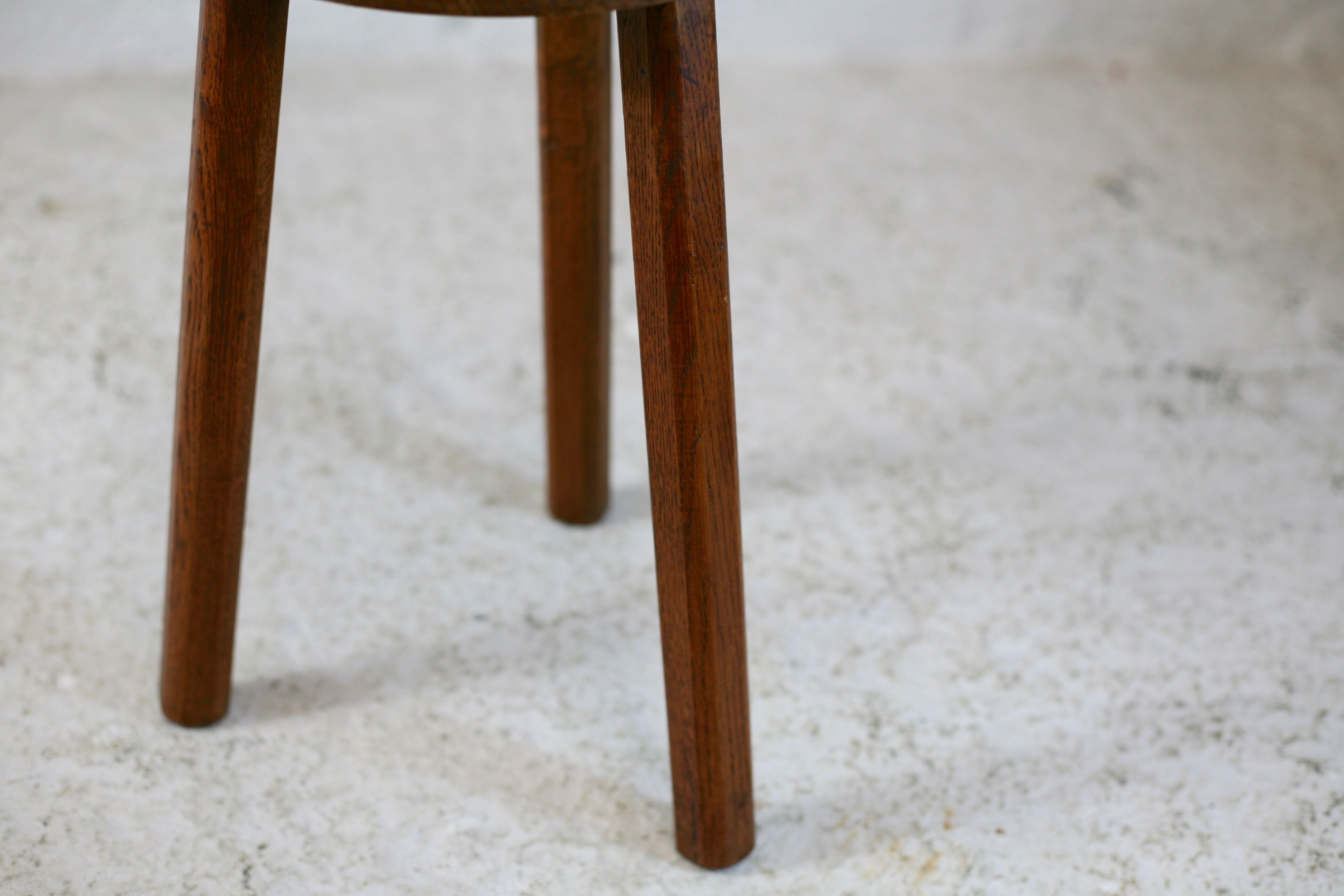 Tripod stool. Wood. France, circa 1950