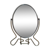 Vintage oval mirror on suspended stand