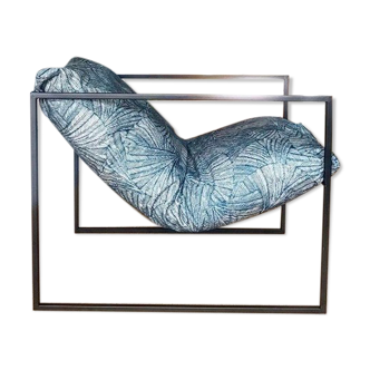 Fauteuil métal et tissu