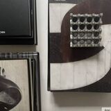 Mid-century chrome metal ashtray in the Ultima 15 style, 1970 design.