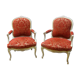 Pair of chairs style Louis XV XIX