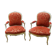 Pair of chairs style Louis XV XIX