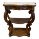 Napoleon III console in walnut and white marble