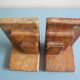 paire serre livres albâtre déco vintage alabaster bookends
