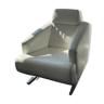 White leather armchair