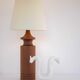 Large mid-century modern Danish teak table lamp