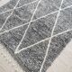 Genuine black and white Béni Ouarain Berber wool rug