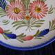 Ancienne assiette plate faïence hb quimper peint main décor floral