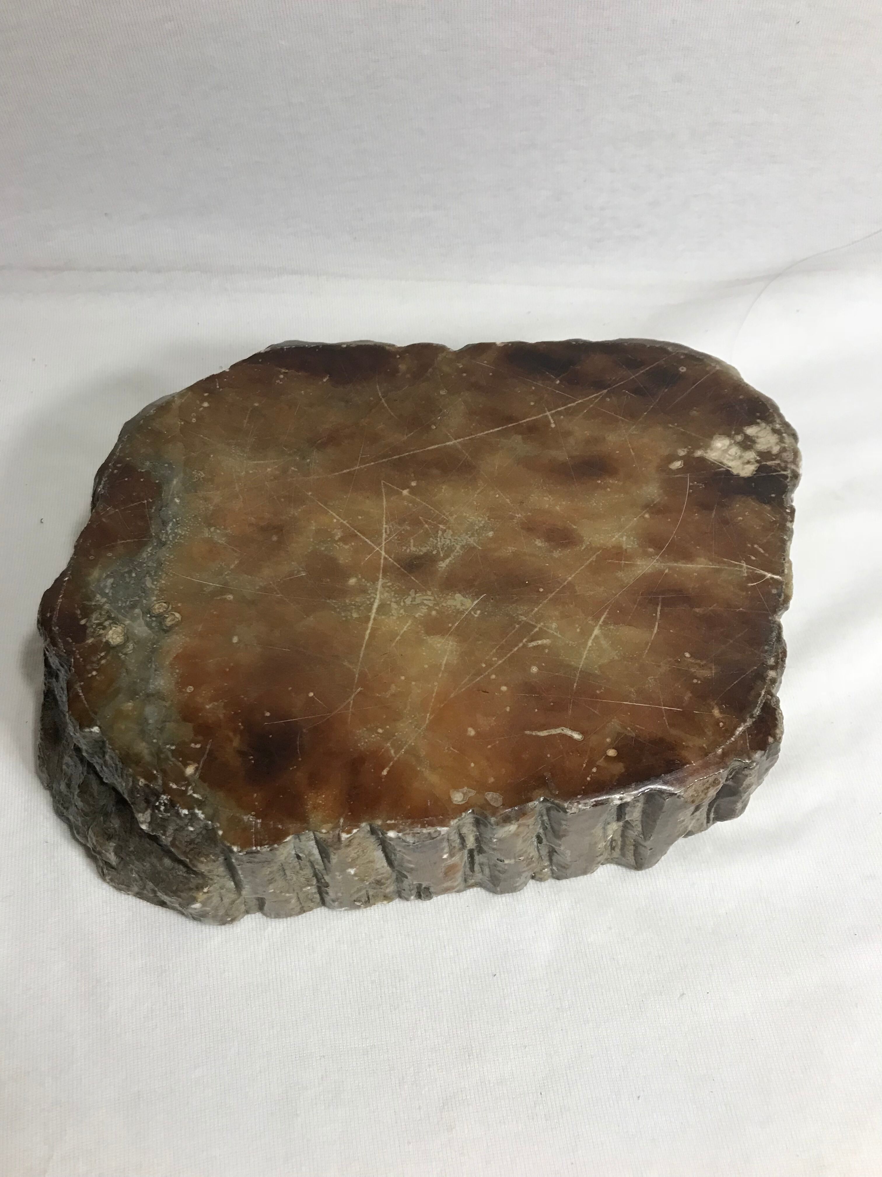 Ashtray old polished stone