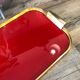 Plateau rouge métal doré Durinox