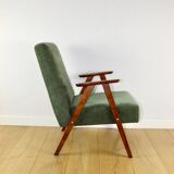 Classic green olive structural armchair like Chierowski