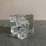 Molded glass candle holder