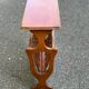 Vintage wooden side table with magazine rack – End table / Vinyl furniture