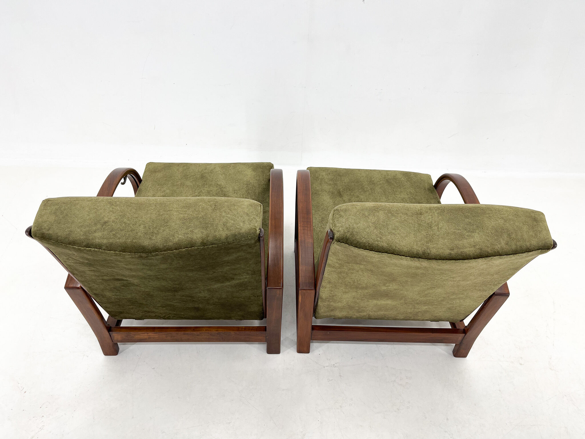 Pair of art deco adjustable armchairs 1930's