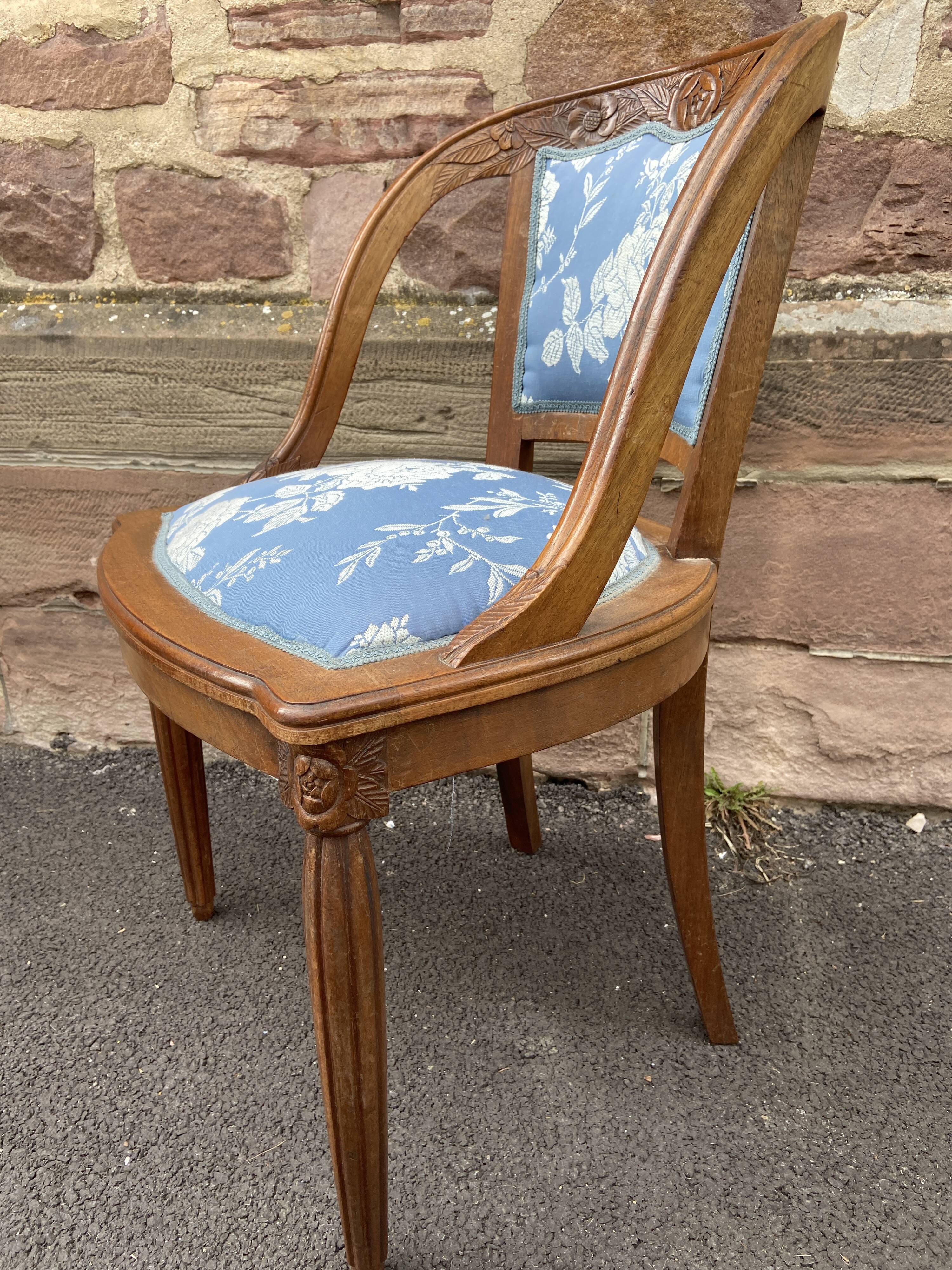 Office armchair gondola art deco mahogany 1930