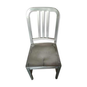 chaise vintage en aluminium navy