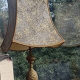 Bronze and marble pineapple lamp, vintage 1960s/70s.