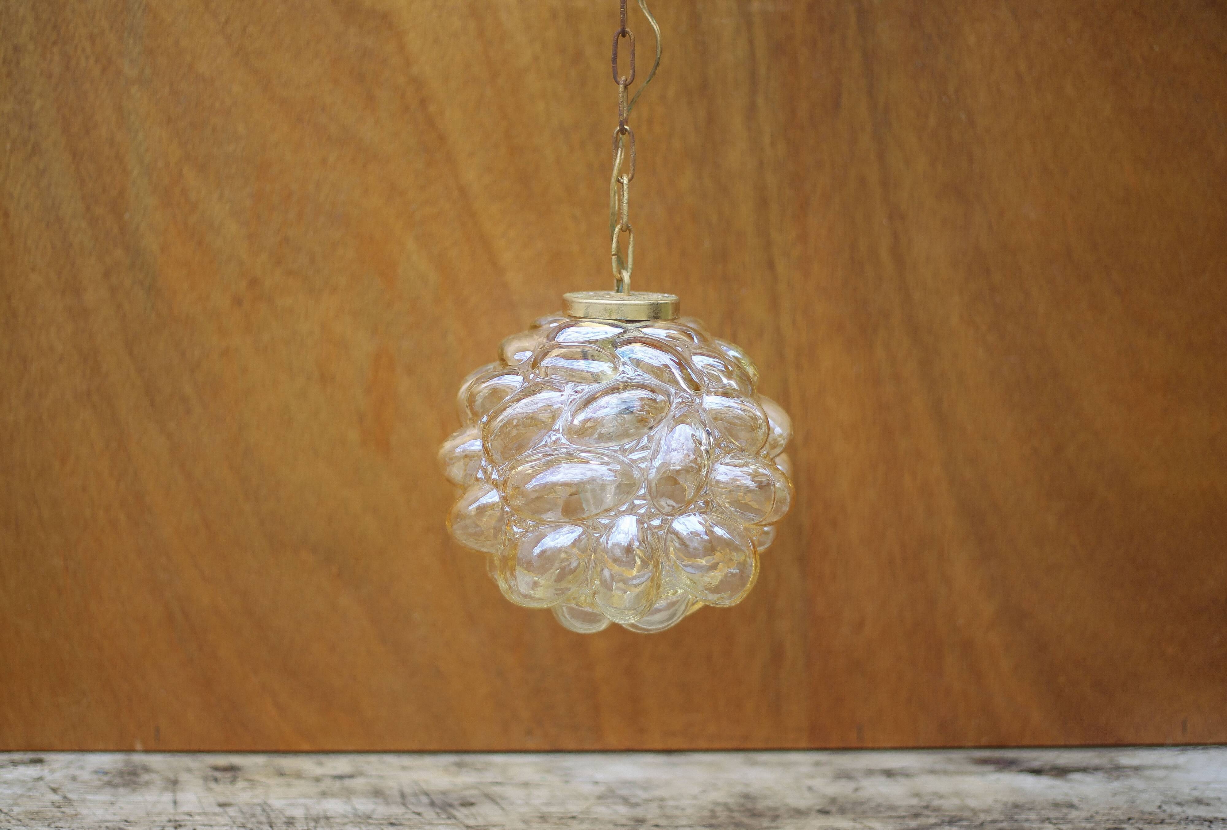 Bubbled glass suspension, glass ceiling lamp, lighting, interior decoration