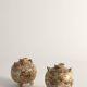 Satsuma Earthenware Vases, Hand-Painted Polychrome, Japan, Set of 2