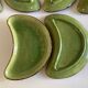 Set de 6 assiettes de terre vernissée verte Etienne Noël à Dieulefit 1950