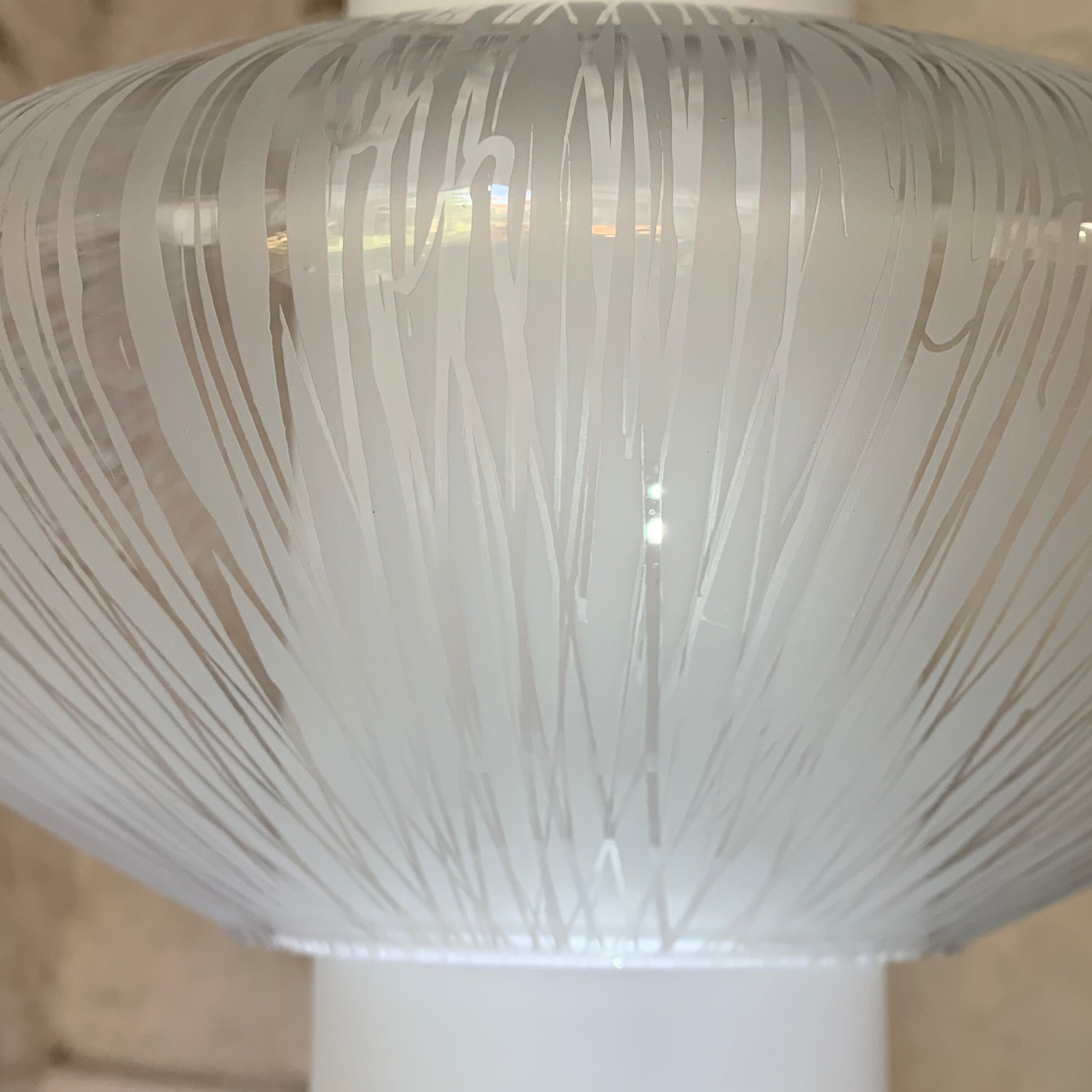 Vintage double opaline pendant lamp