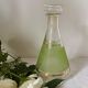Green granite glass decanter - 50s