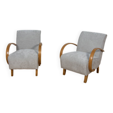 Model 410 armchairs by Jindřich Halabala for Up Závody, 1930s, set of 2