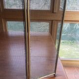 English brass fire screen circa 1900