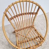 Rattan basket armchair for children