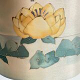 Vintage silk painting ceramic ball lamp