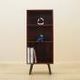 Danish rosewood veneered shelving unit on splayed legs, 1960s