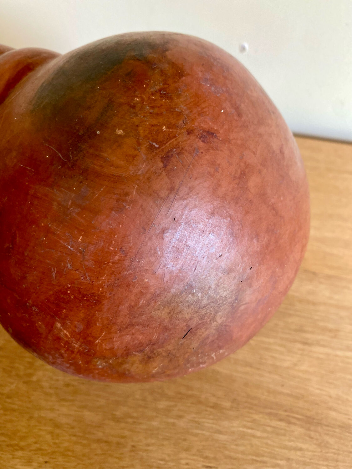 Handmade terracotta sake bottle vase