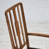 Fauteuil à bascule danois à dossier haut rembourré, laine de meuble kvadrat, années 1950-60,