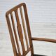 Fauteuil à bascule danois à dossier haut rembourré, laine de meuble kvadrat, années 1950-60,