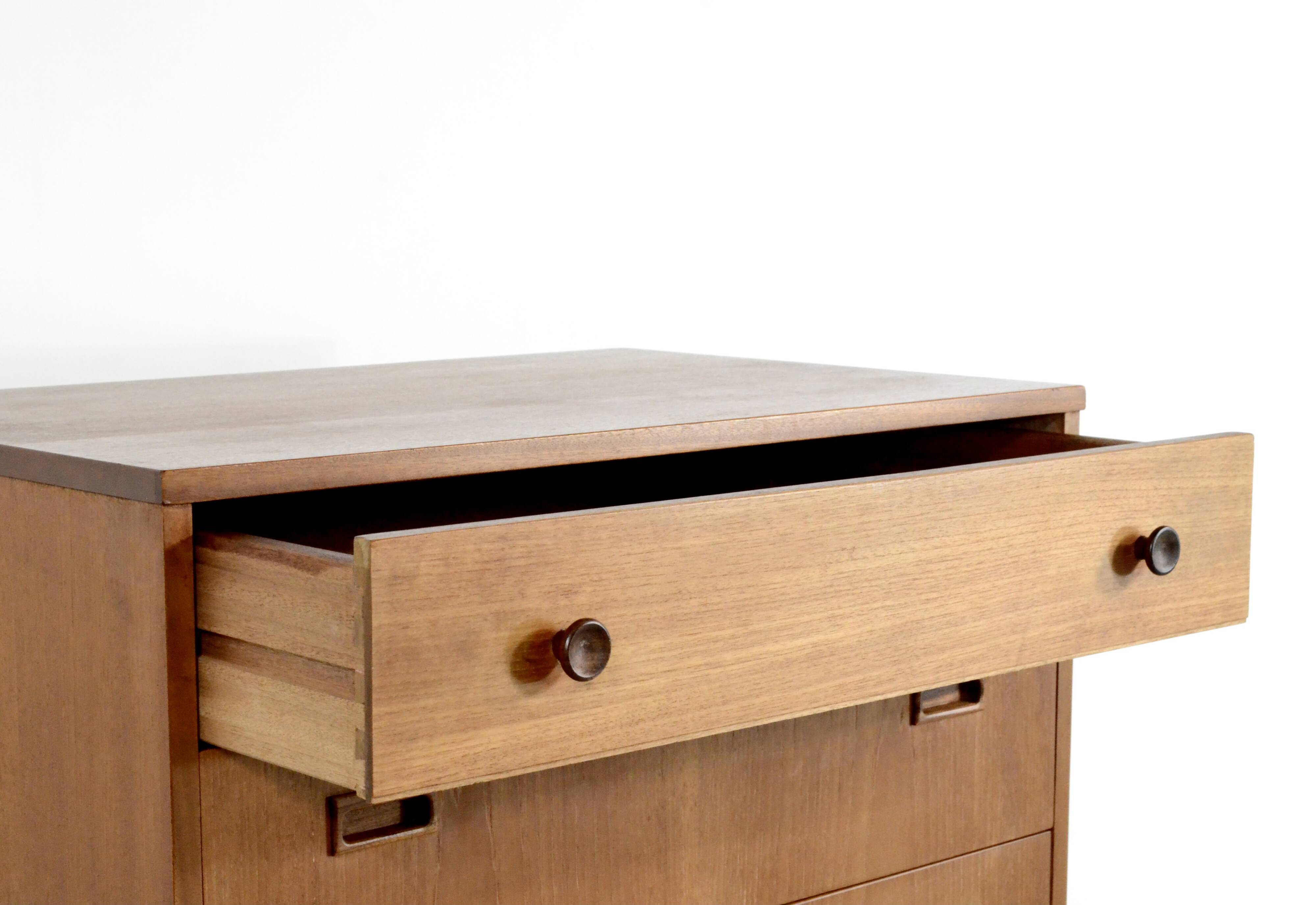 Midcentury Chest of Drawers / Tall Boy in Teak by Nathan. Vintage Modern / Retro / Danish Style / Sc