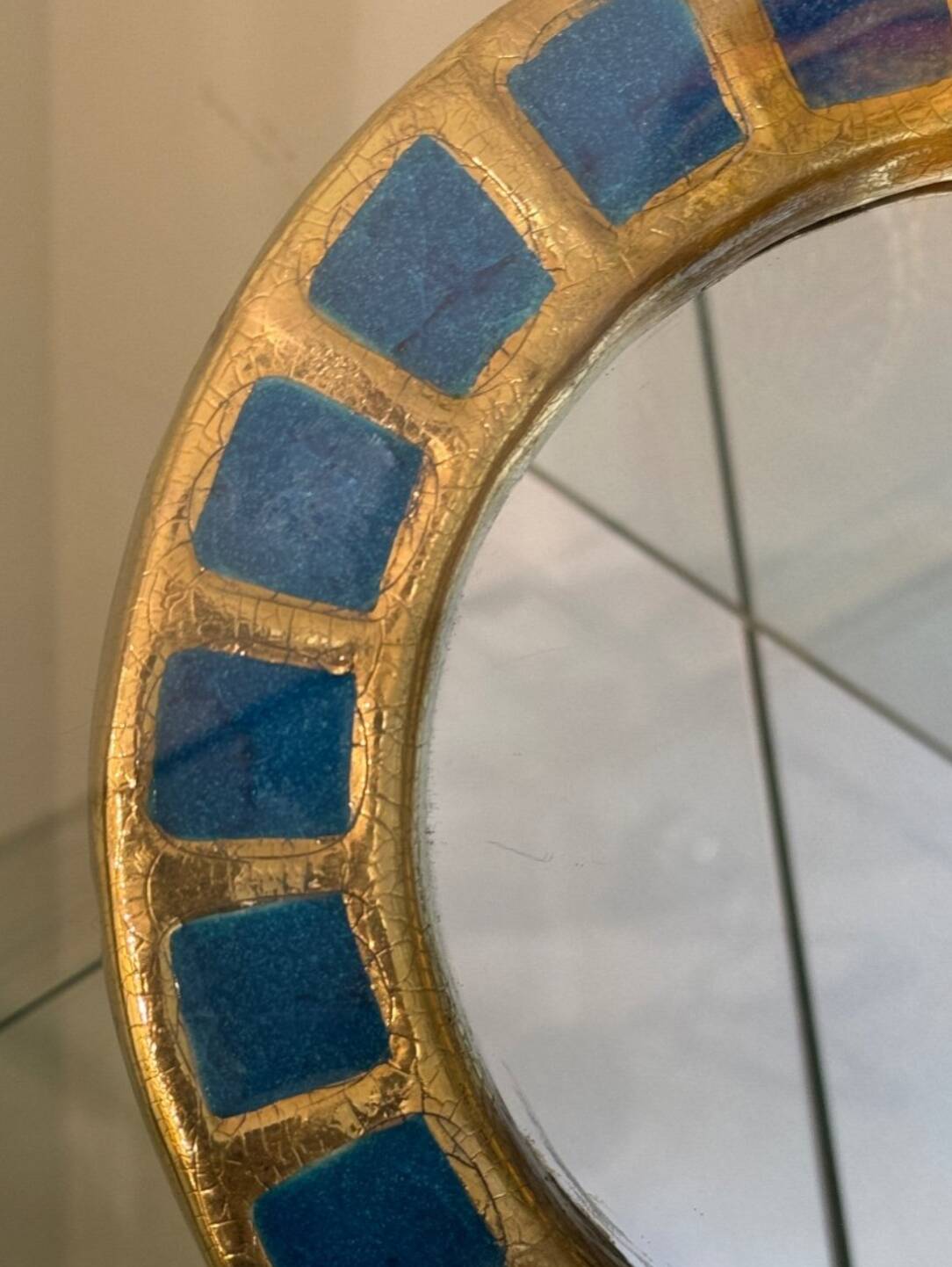 Mithé Espelt (1923-2020) Blue Sun Mirror