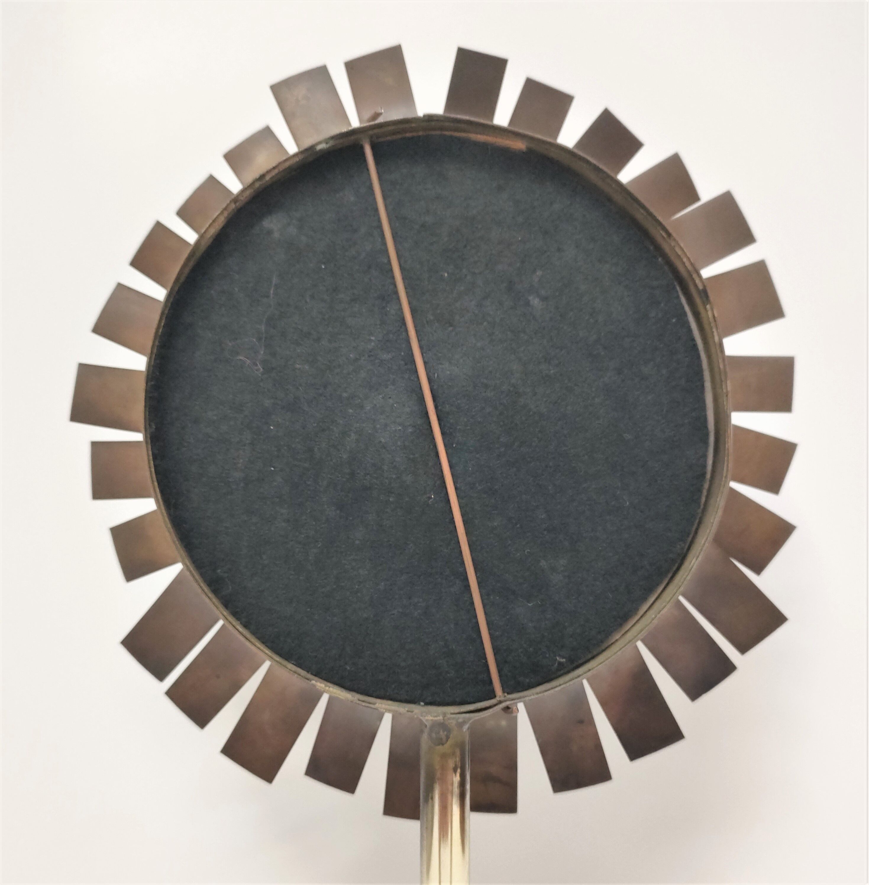 Copper and brass flower mirror by Vinay 60s