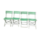 Set of 4 folding garden chairs - vintage green