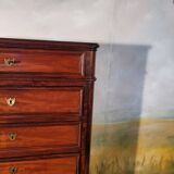 Chiffonnier grande commode en acajou époque xixème
