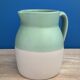 Vintage two-tone stoneware water service – Digoin Manufacture – Water green