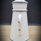 White enamelled teapot coffee maker
