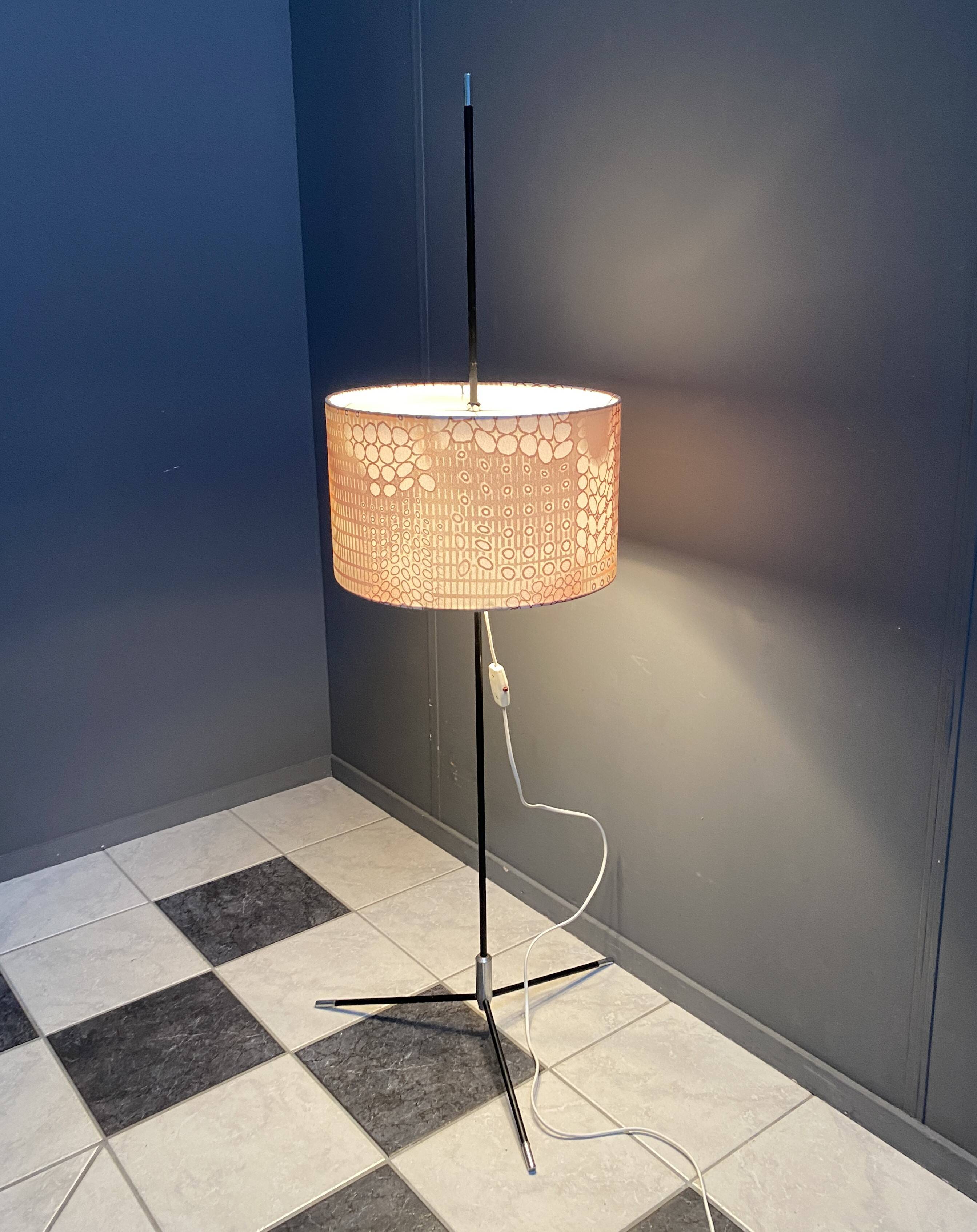 VEB Floor lamp 1960s black tripod base