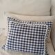 Set of 2 vintage cushions, blue gingham