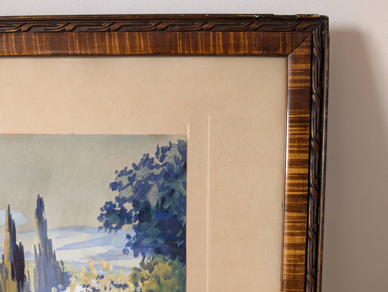 Framed watercolor